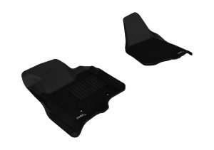 Ford F-350 Floor Mats - Front - 3D MAXpider - Kagu - Black - `11-`12 Ford F-350 Floor Mats - Front - 3D MAXpider - Kagu - Black - `11-`12